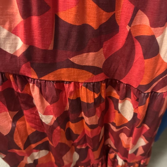 Nine West Orange Red Sundress Sleeveless Spaghetti Strap - Picture 2 of 8